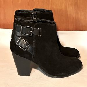 Gianni Bini Black Suede Ankle Boots - Women’s 7.5